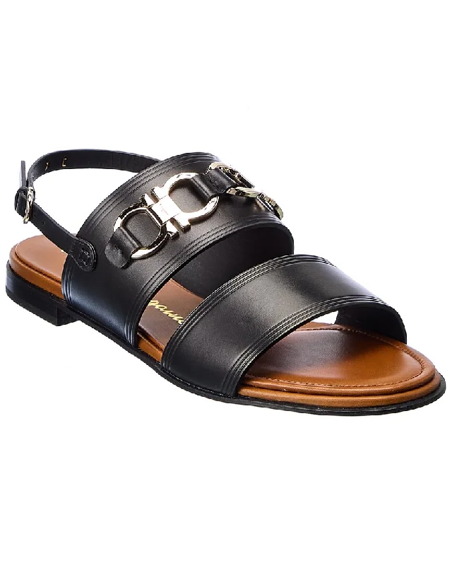 Relaxed Style Salvatore Ferragamo Chaim 10 Leather Sandal