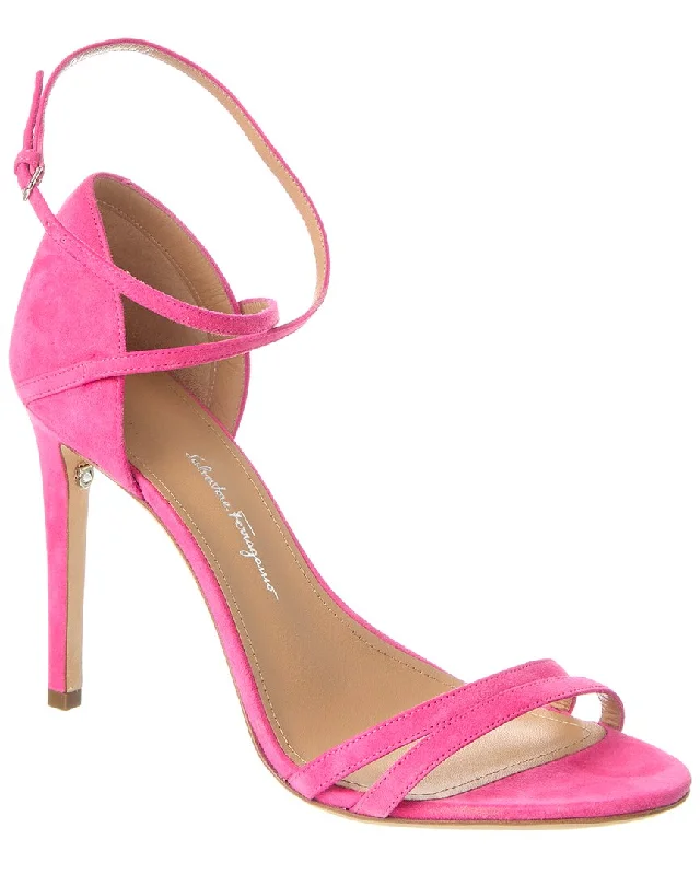 Comfortable Chic Salvatore Ferragamo Slingback Leather Sandal