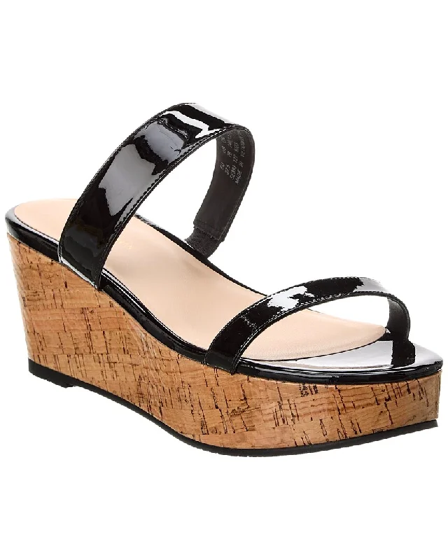 Break Fashion Norms Stuart Weitzman Boardwalk 65 Patent Wedge Sandal