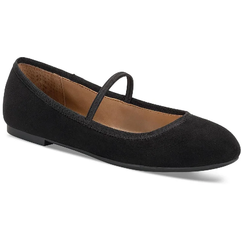 Comfort Meets Fashion Sun + Stone Womens Faux Suede Padded Insole Ballet Flats