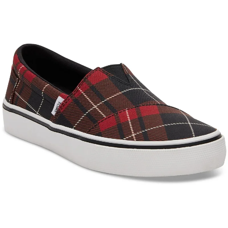 Style Upgrade Toms Womens Alpargata Canvas Plaid Slip-On Sneakers