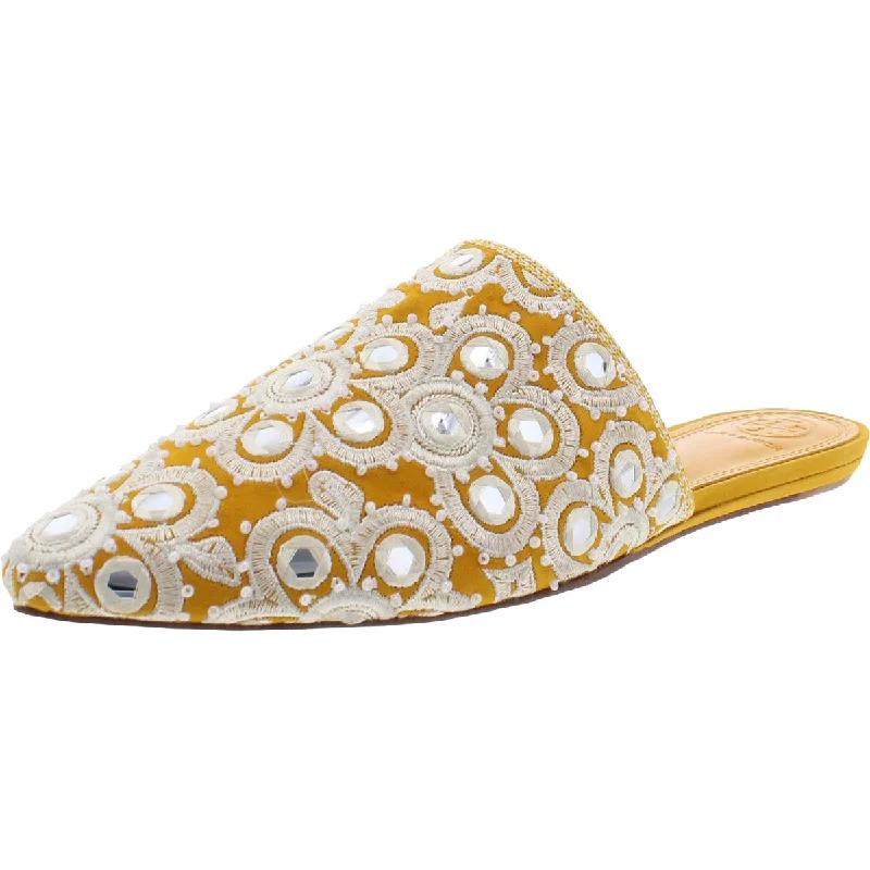 Must-Have Shoe Styles Tory Burch Womens Elora Suede Embellished Mules