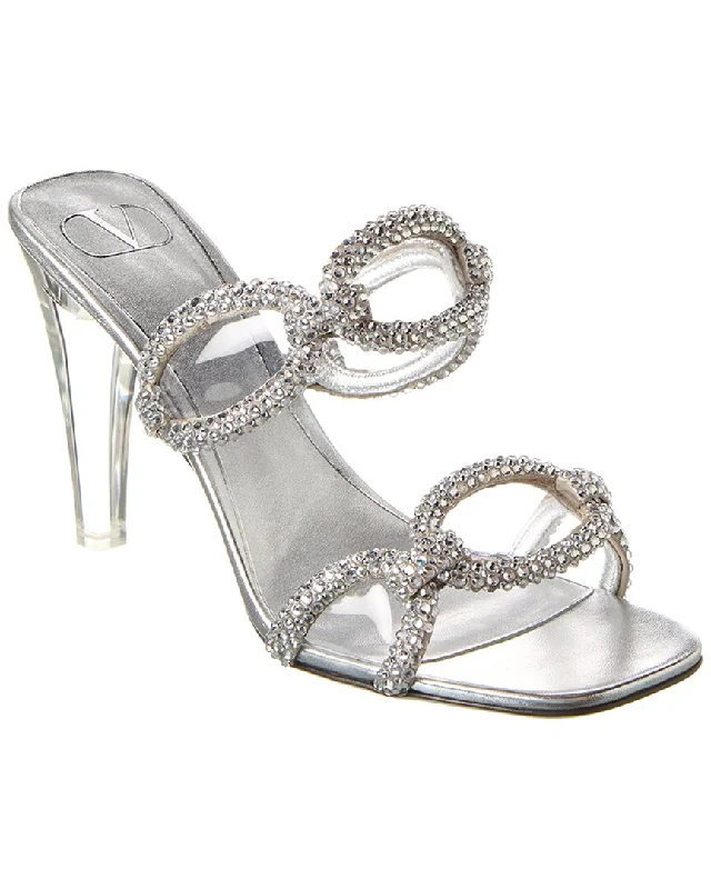 Fashion Essentials Valentino 100 Leather & Vinyl Sandal
