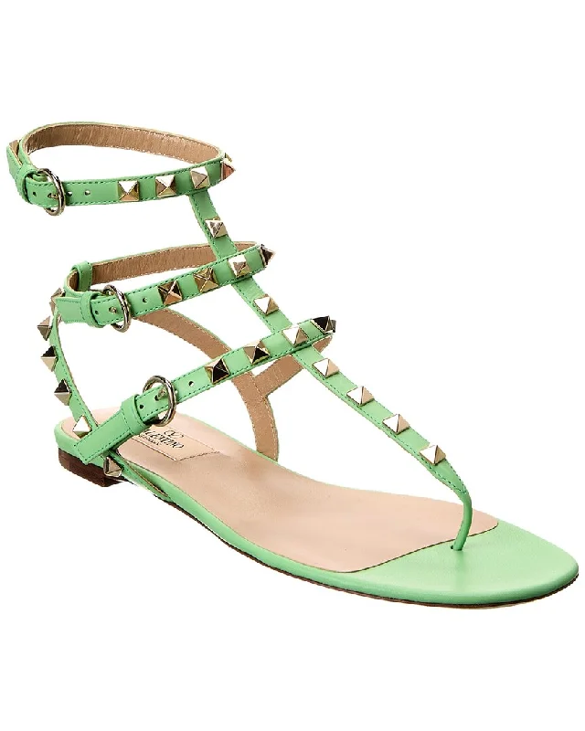 Weekend Exclusive Valentino Rockstud Caged Leather Ankle Strap Sandal