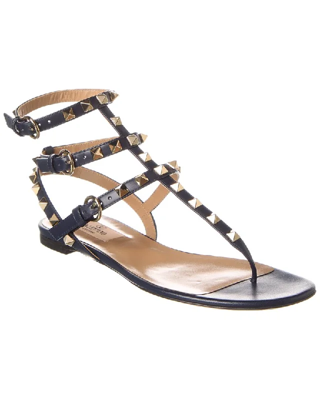 Contemporary Chic Promotions Valentino Rockstud Caged Leather Ankle Strap Sandal