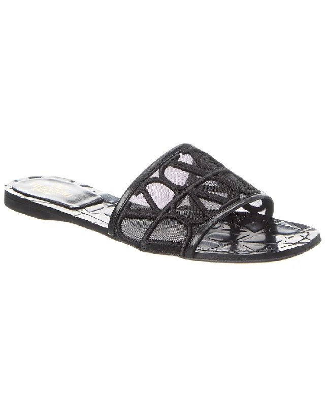 Smart Casual Shoes Sale Valentino Toile Iconographe Mesh & Leather Sandal