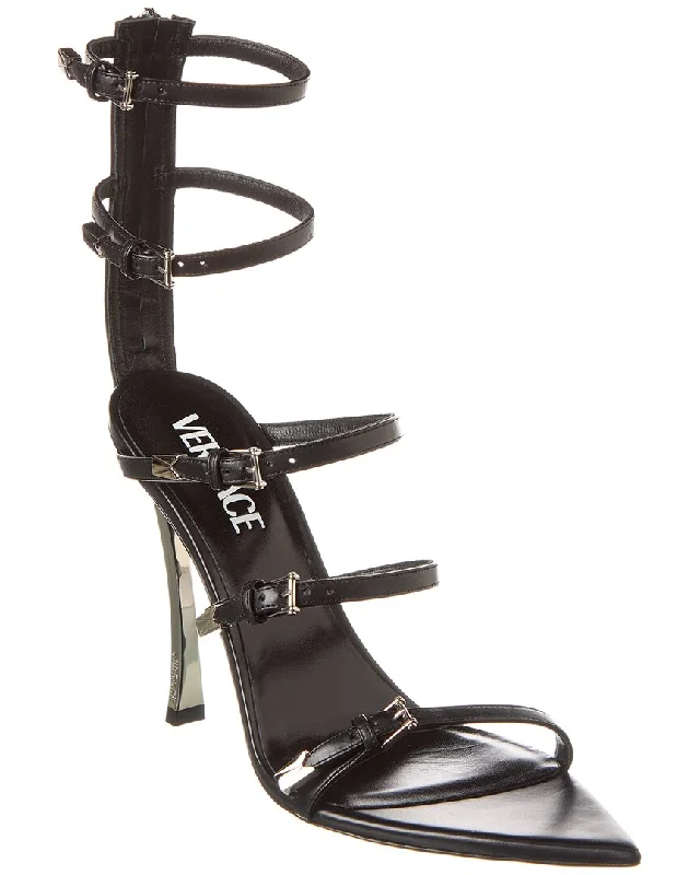 Early Bird Offer Versace Pin-Point Leather Sandal