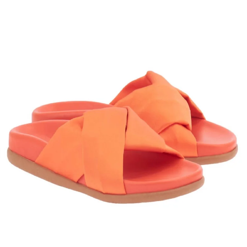 Fashion-Forward Offers Whitney Footbed Sandals In Coral