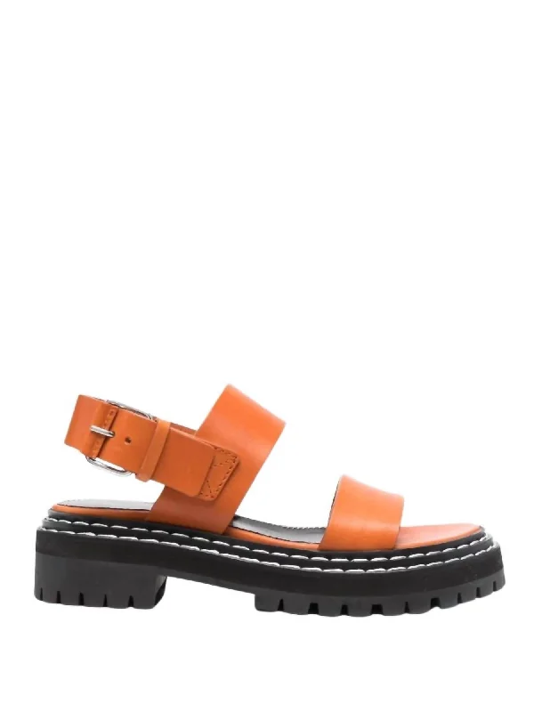 Lightweight Shoes Women Lug Sole Sandal In Orange