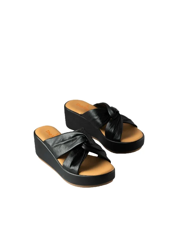 Exclusive Sale Women Theo Sandal In Black Leather