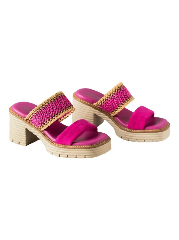 Vintage-Modern Style Offers Women's Blanca Sandals In Fuchsia Velour