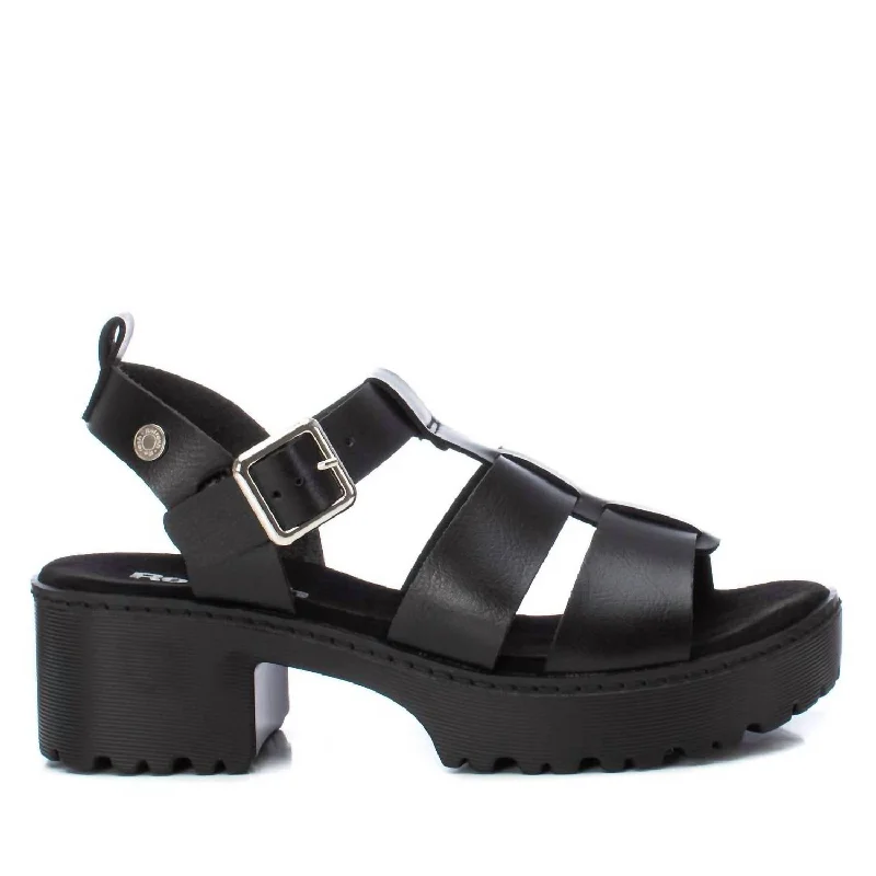 Daily Deals Women's Block Heeled Sandals In Black