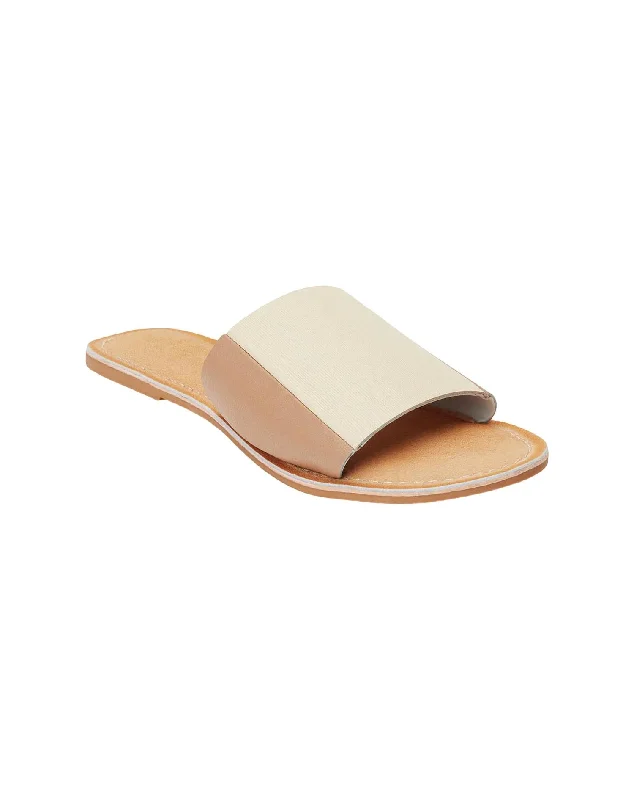 Snag Fabulous Fashion Bargains Women's Bonfire Slide Sandal In Ivory/taupe
