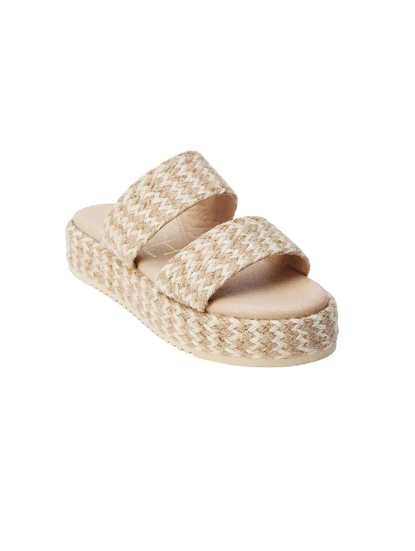 Fashion Frontiers Women's Borderline Platform Sandal In Natural Multi