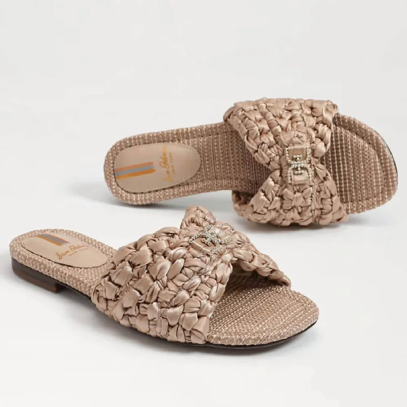 End Of Season Sale Women's Bridget Slide Sandal In Ecru Ribbon