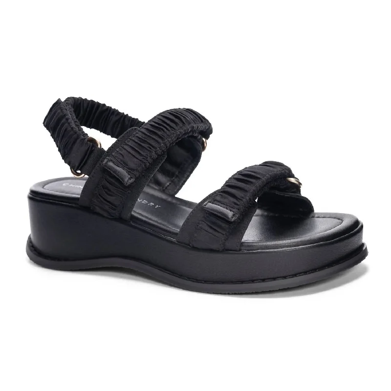 Special Offer Women's Cashy Casual Sandal In Black Satin