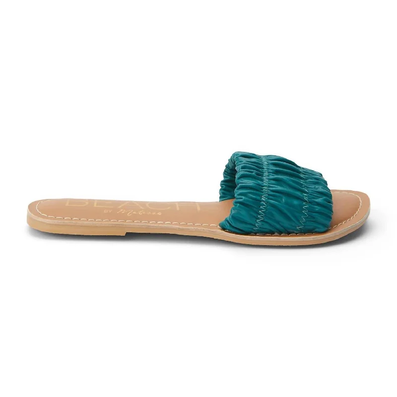 Luxury Boots Sale Women's Channel Slide In Teal