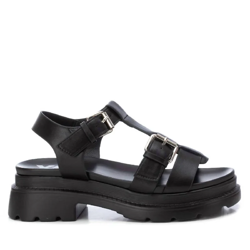 Edgy Fashion Deals Women's Chunky Sandals In Black