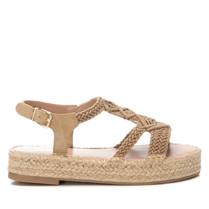 Sleek Dress Shoes Deal Women's Flat Sandals In Beige