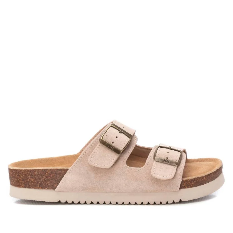 Modern Flat Shoes Offers Women's Flat Sandals In Beige