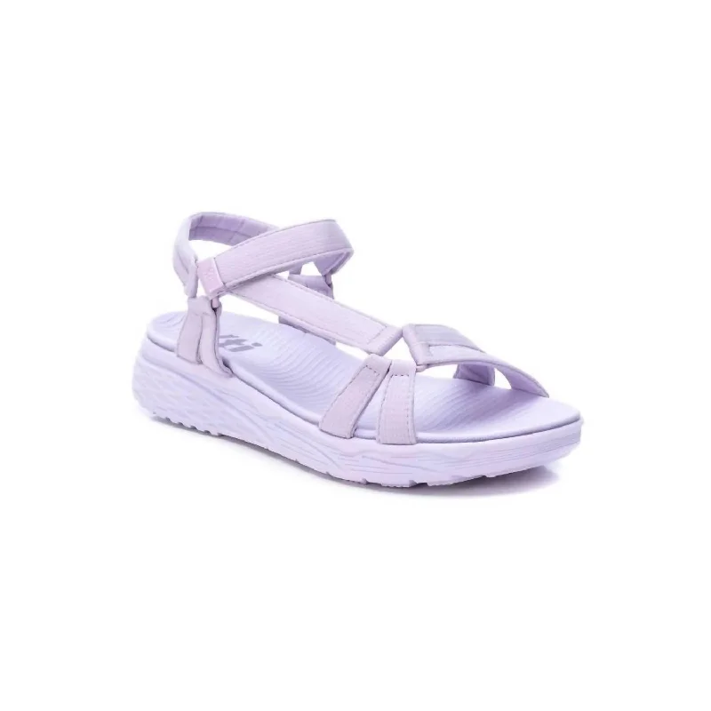 Fashion-Forward Offers Women's Flat Sandals In Light/pastel Purple