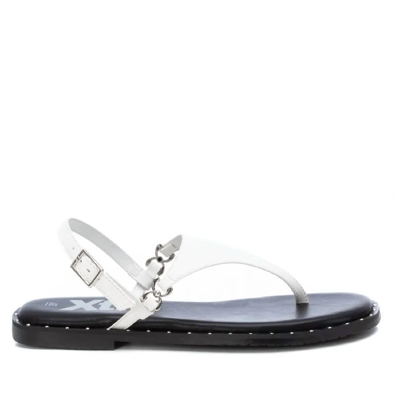 Chic Trends Unveiled Women's Flat Sandals In White