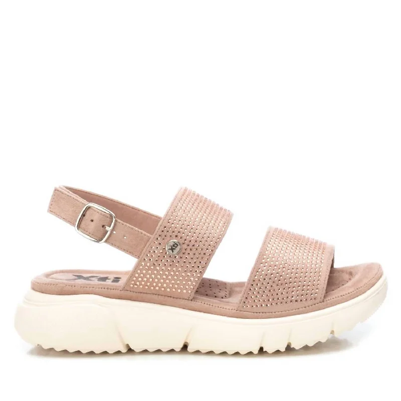 Catch Every Fashion Trend Women's Flat Suede Sandals In Light/pastel Pink
