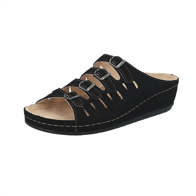 Luxury Formal Shoes Deals Women's Hassel Sandal In Black Nubuck
