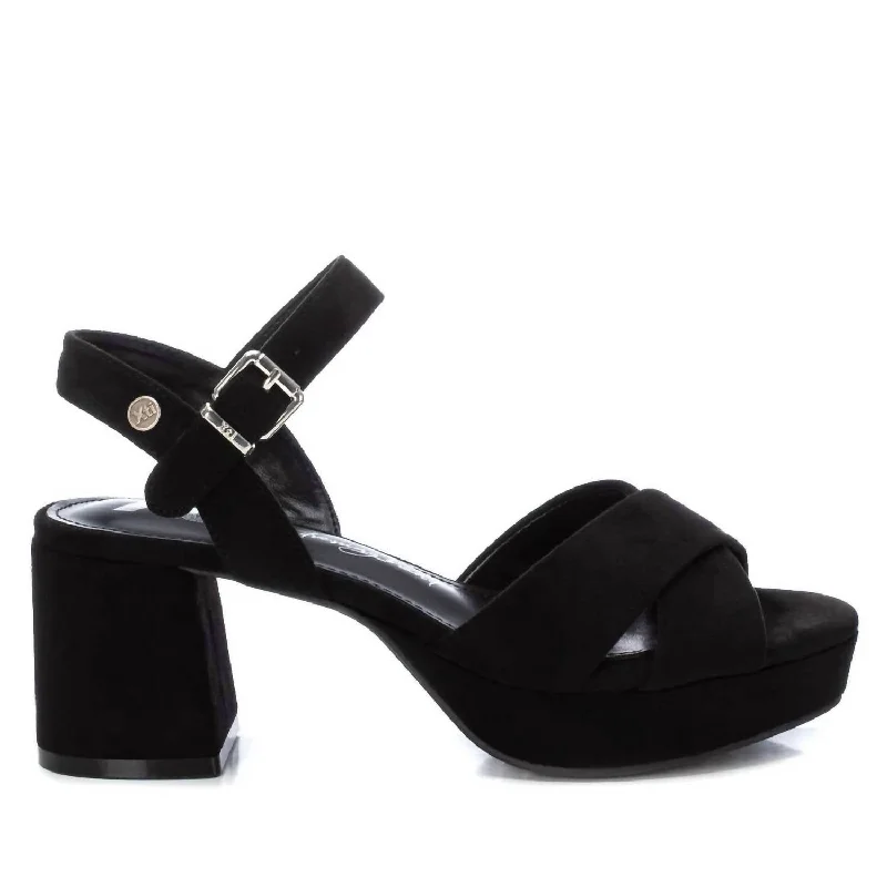 Comfortable Shoes Promotion Women's Heeled Sandals In Black