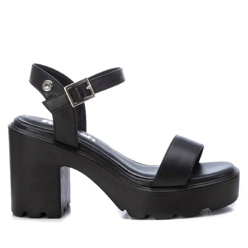 Unleash Your Style Women's Heeled Sandals In Black
