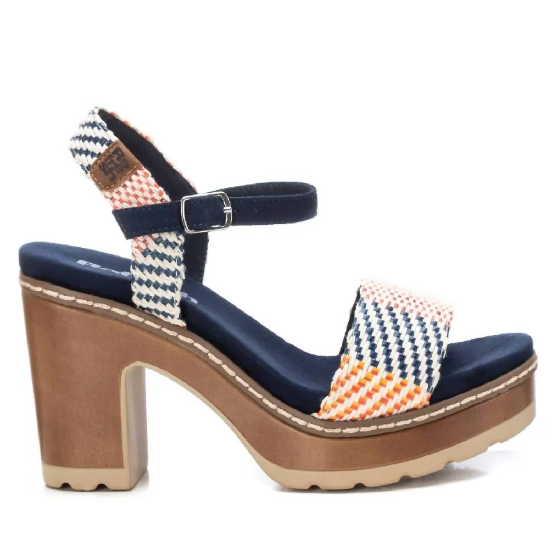 Vintage Boots Deals Women's Heeled Sandals In Navy