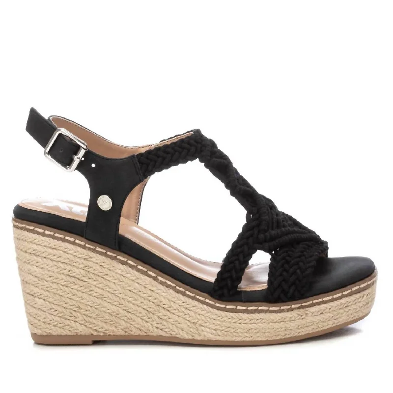 Explore What's New Women's Jute Wedge Sandals In Black