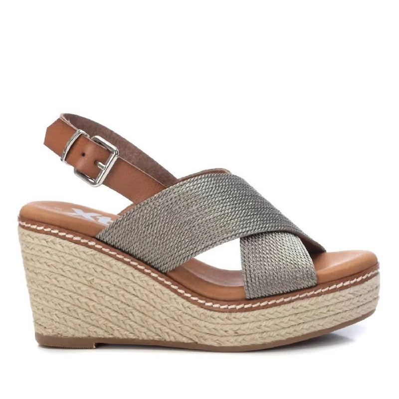Huge Markdowns Women's Jute Wedge Sandals In Grey