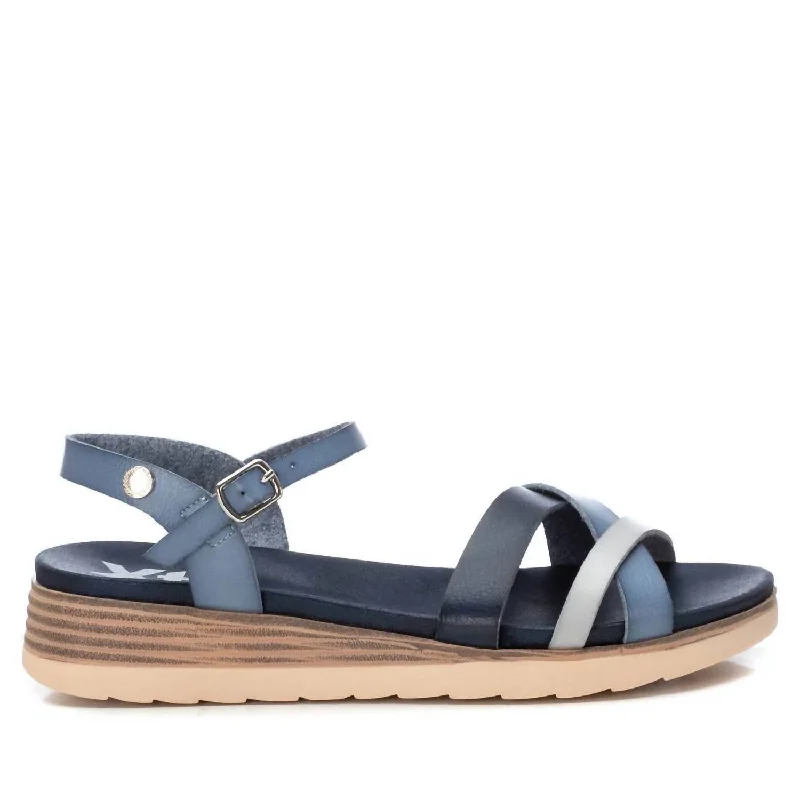 Casual Slip-Ons Promotion Women's Low Wedge Sandals In Navy