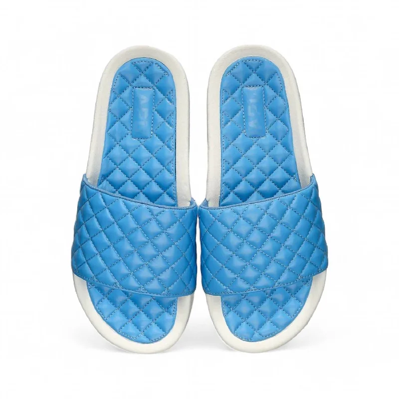 Seasonal Clearance Women's Lusso Slide Sandal In Coastal Blue/ivory