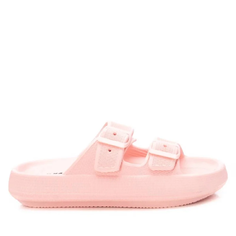 The Latest Fashion Trends Women's Rubber Flat Sandals In Pink