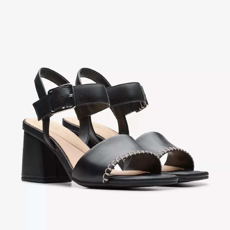Bold Fashion Women's Siara Buckle Sandal In Black Leather