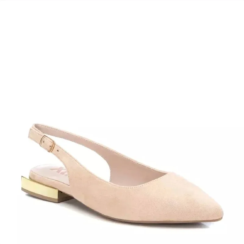 Season Offer Women's Slingback Suede Flats Shoes In Beige