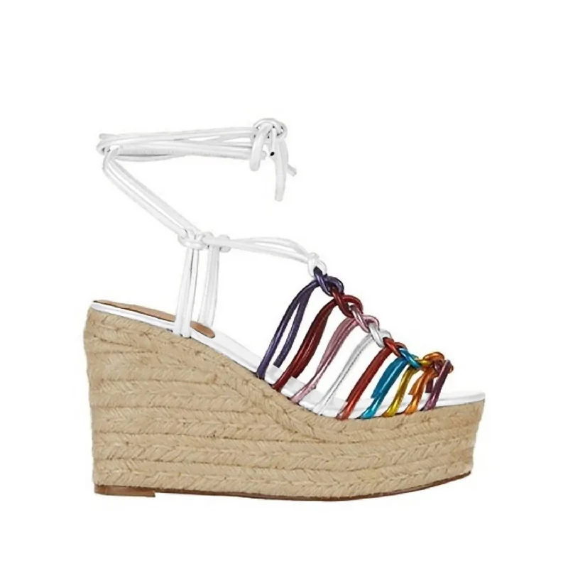 Casual Yet Chic Sales Women's Strappy Wedges Sandal In Rainbow