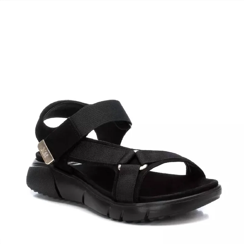 Summer Deals Women's Suede Sandals In Black