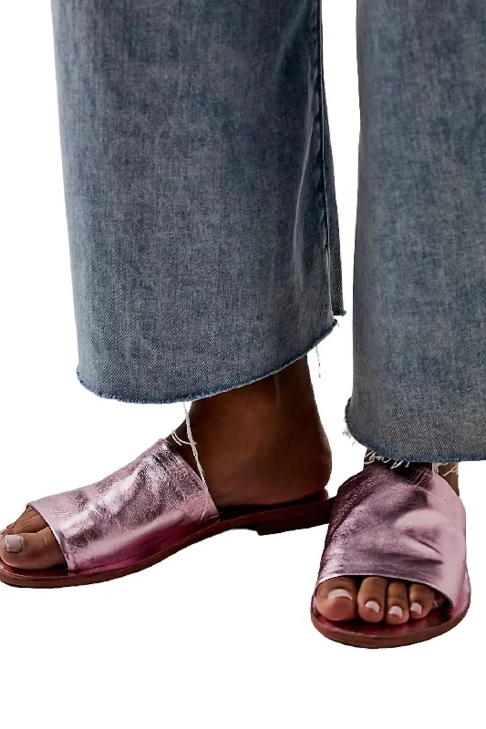 All-Day Comfort Shoes Women's Vicente Slide Sandals In Metallic Pink