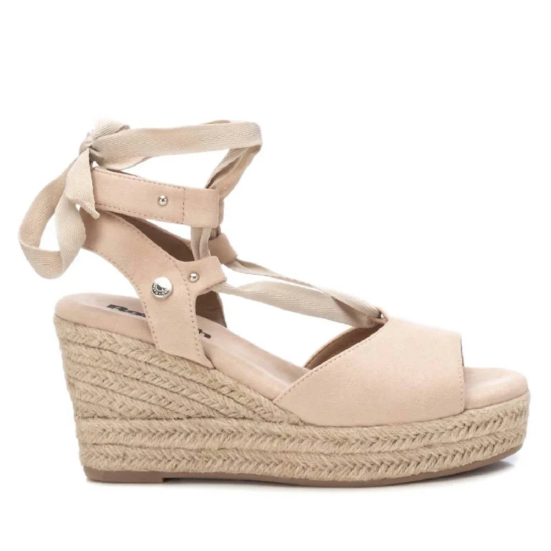 Trendy Flats Sale Women's Wedge Sandals In Beige