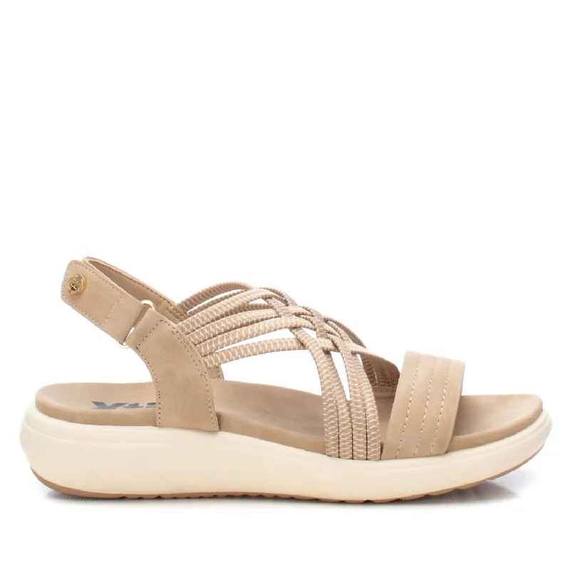 Bold Style Discounts Women's Wedge Sandals In Beige