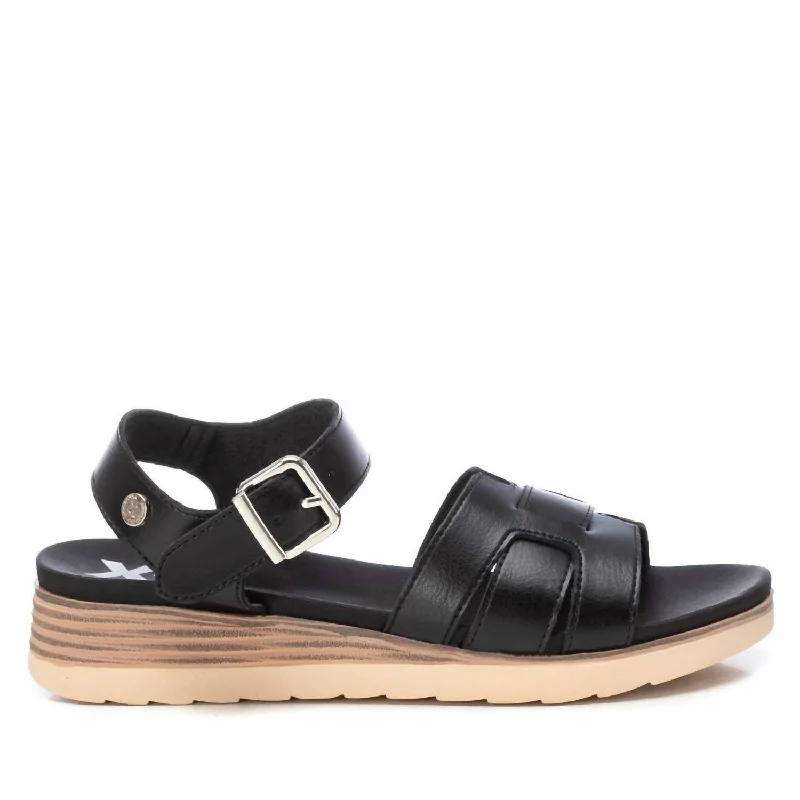 Cozy Winter Boots Promotion Women's Wedge Sandals In Black