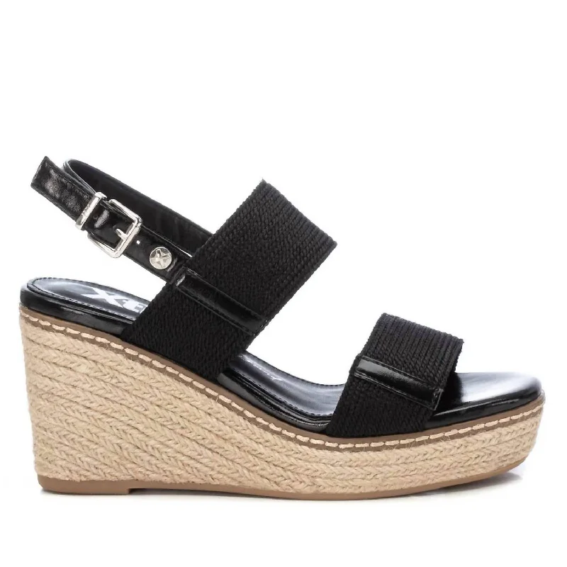 Versatile Shoes Promotion Women's Wedge Sandals In Black
