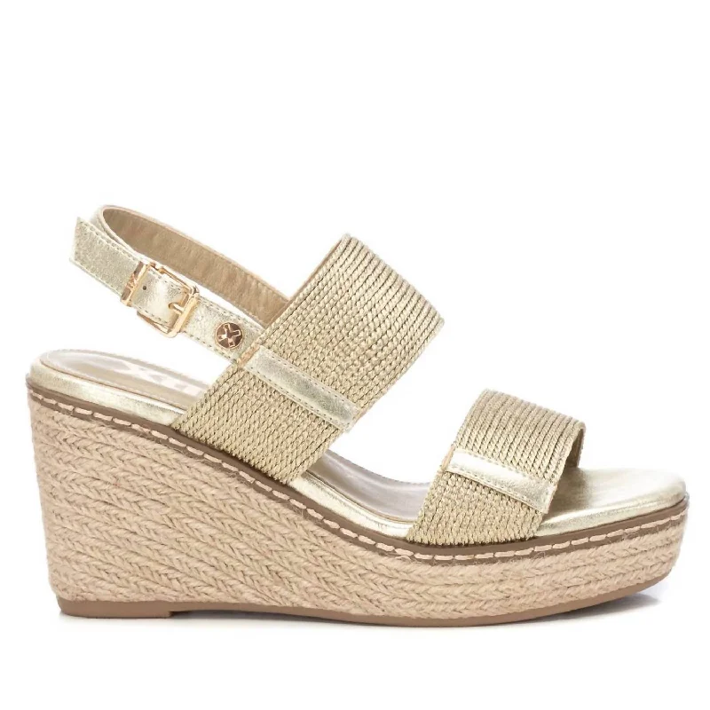 Trendy Flats Sale Women's Wedge Sandals In Gold