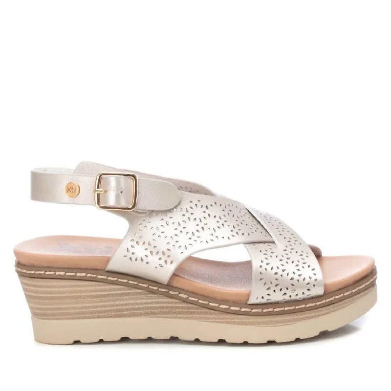 Flash Sale Fever Women's Wedge Sandals In Gold