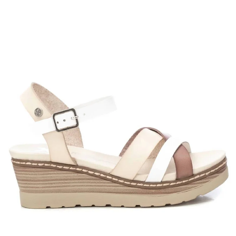 Top Deals Women's Wedge Strappy Sandals In Ice