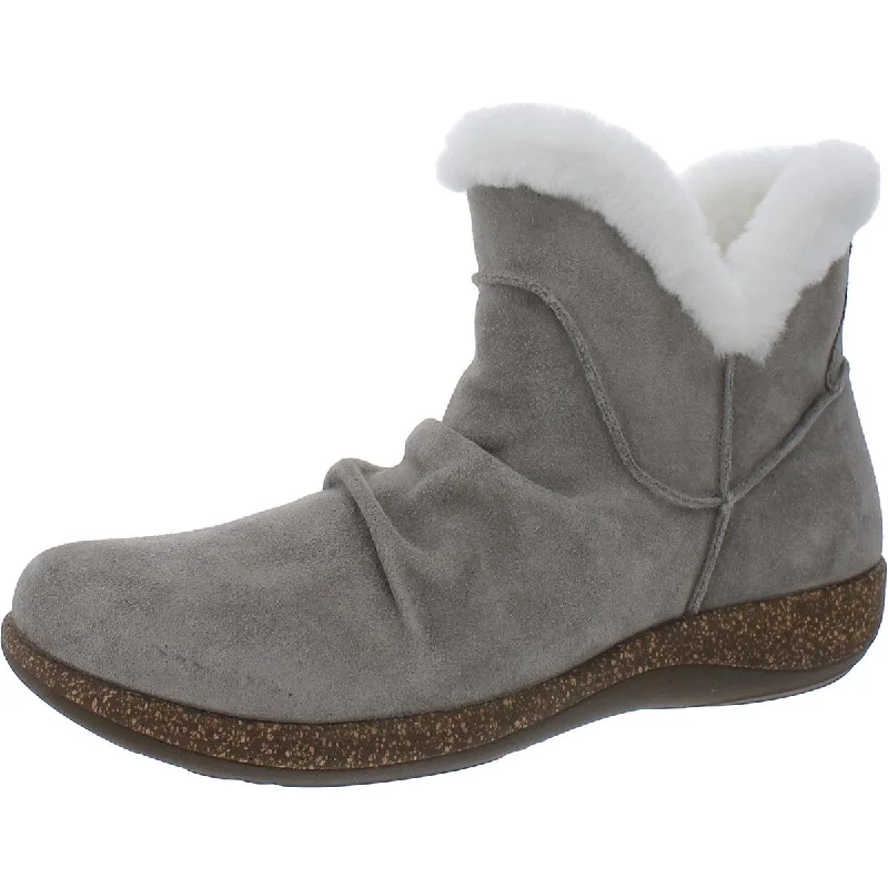Comfortable Slip-Resistant Shoes Aetrex Womens REMI Faux Suede Round Toe Ankle Boots Comfortable Slip-Resistant Shoes Aetrex Womens REMI Faux Suede Round Toe Ankle Boots