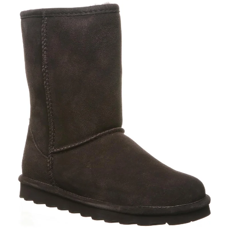 Casual Chic Footwear Offers Bearpaw Womens Elle Short Faux Fur Lined Suede Booties